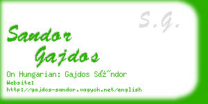 sandor gajdos business card